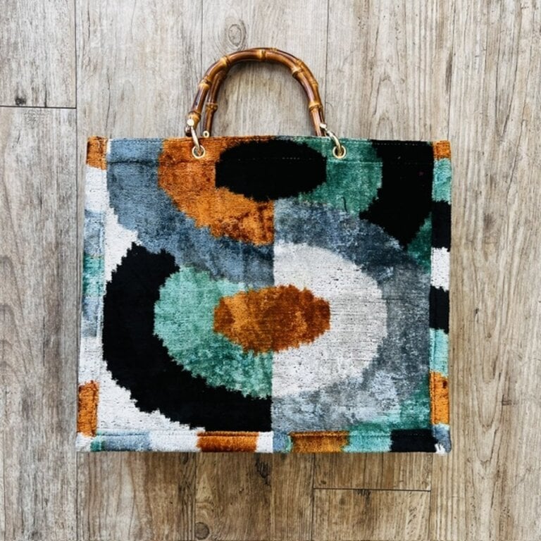 AYCA AYCA Silk Ikat Large Tote w/ Bamboo