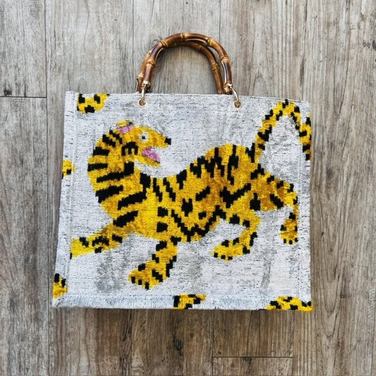 AYCA AYCA Silk Ikat Large Tote w/ Bamboo