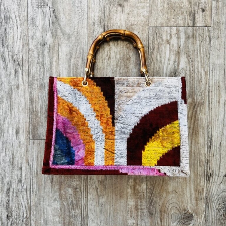 AYCA AYCA Silk Ikat Small Tote w/ Bamboo