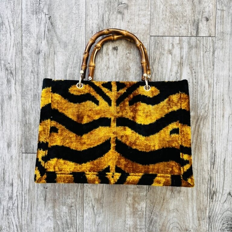 AYCA AYCA Silk Ikat Small Tote w/ Bamboo