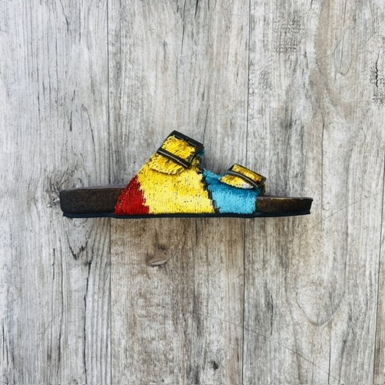 AYCA AYCA Silk Ikat Buckle Sandal