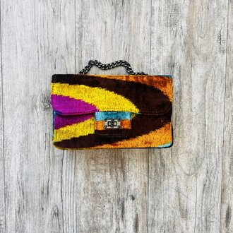 AYCA AYCA Silk Ikat Crossbody w/ Chain