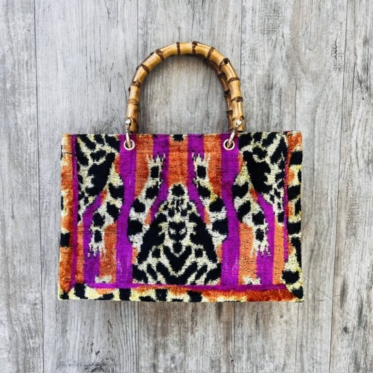 AYCA AYCA Silk Ikat Small Tiger Tote w/ Bamboo