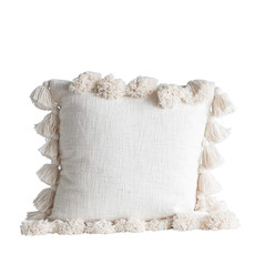 The Garret 17" Sq. Cotton Pillow w/tassels