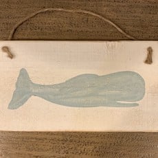 Wood Hanger - Whale- Palladian Blue