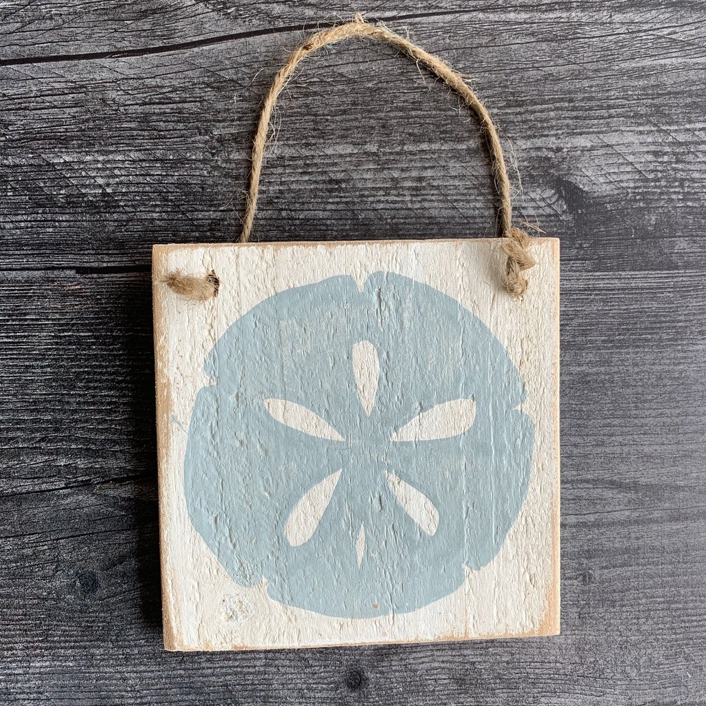 Wood Hanger - Sand dollar - Yarmouth Blue