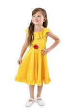Little Adventures Yellow Beauty Twirl Dress