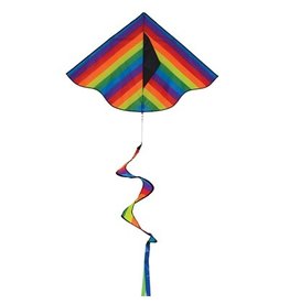 In The Breeze Delta Kite w/ Spinner Rainbow 46"