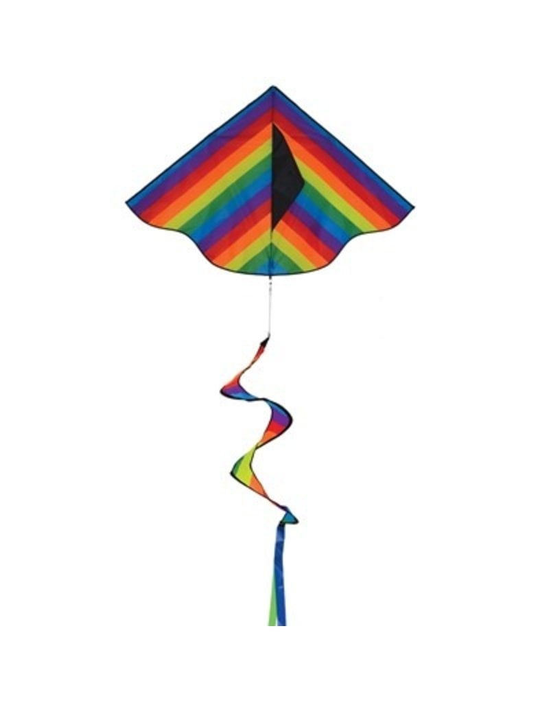 In The Breeze Delta Kite w/ Spinner Rainbow 46"