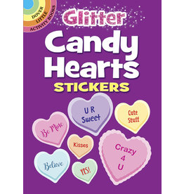 Dover Glitter Candy Hearts Stickers