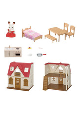 Calico Critters Red Roof Cozy Cottage Starter Home 3+