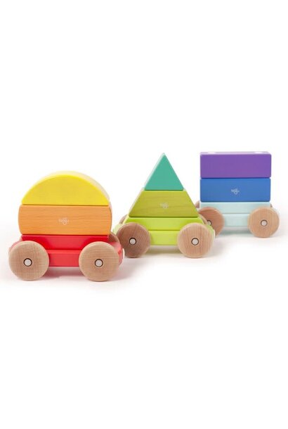 Tegu Shape Train Rainbow 12m+