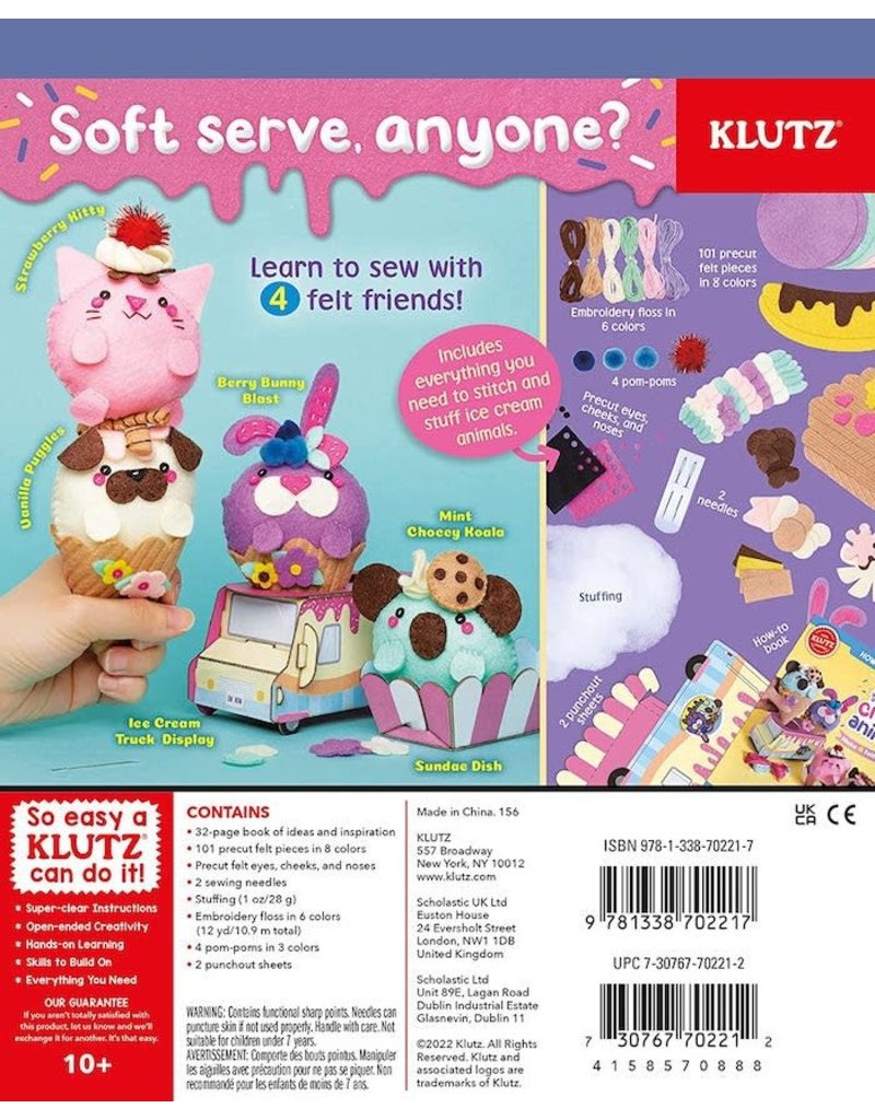 Klutz Klutz Sew Your Own Ice Cream Animals 10+