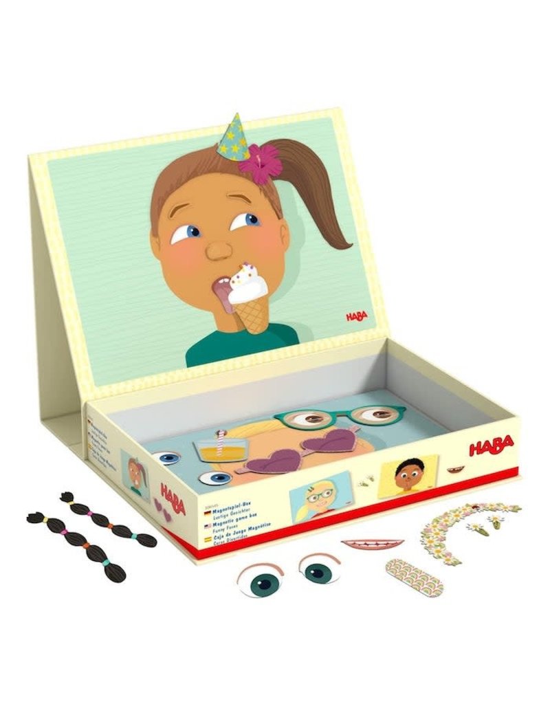 HABA Magnetic Game Box Funny Faces 2+