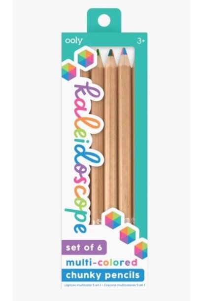 Kaleidoscope Multicolored Pencils 6 pack 3+
