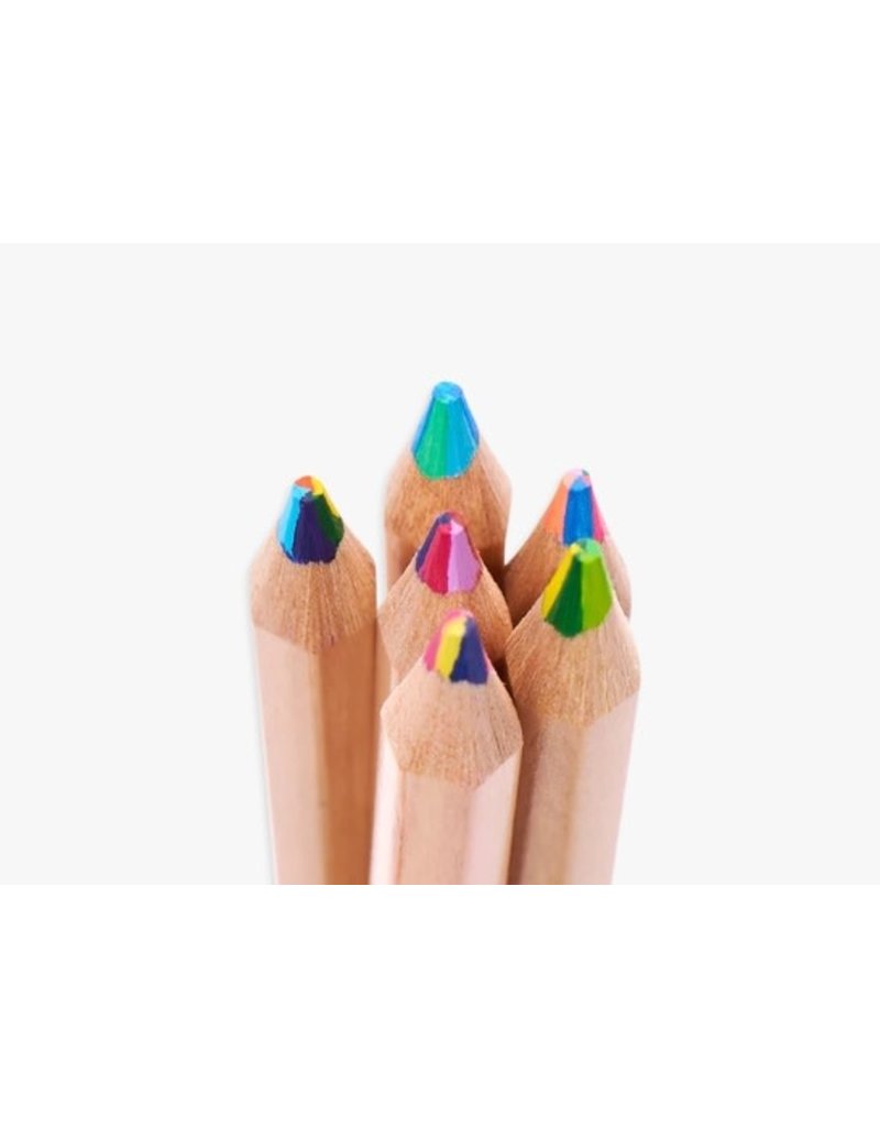 ooly Kaleidoscope Multicolored Pencils 6 pack 3+