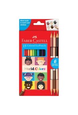 Faber-Castell World Colors - 15ct EcoPencils 3+