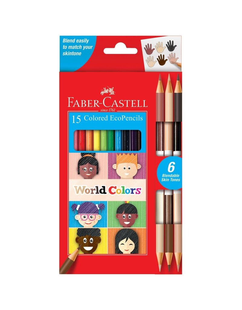 Faber-Castell World Colors - 15ct EcoPencils 3+