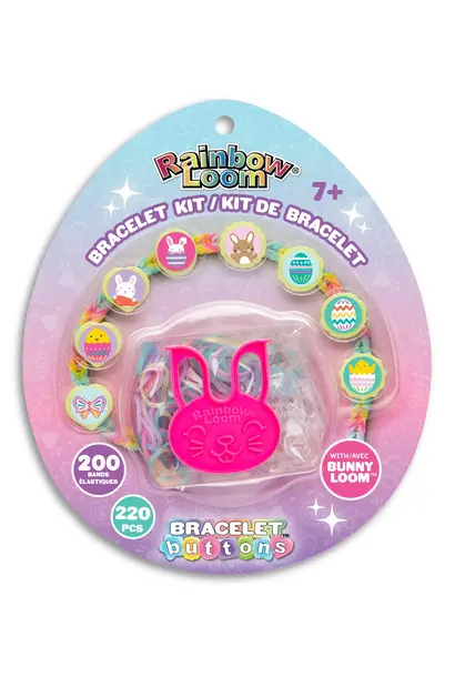 Rainbow Loom Easter Bracelet Button 7+
