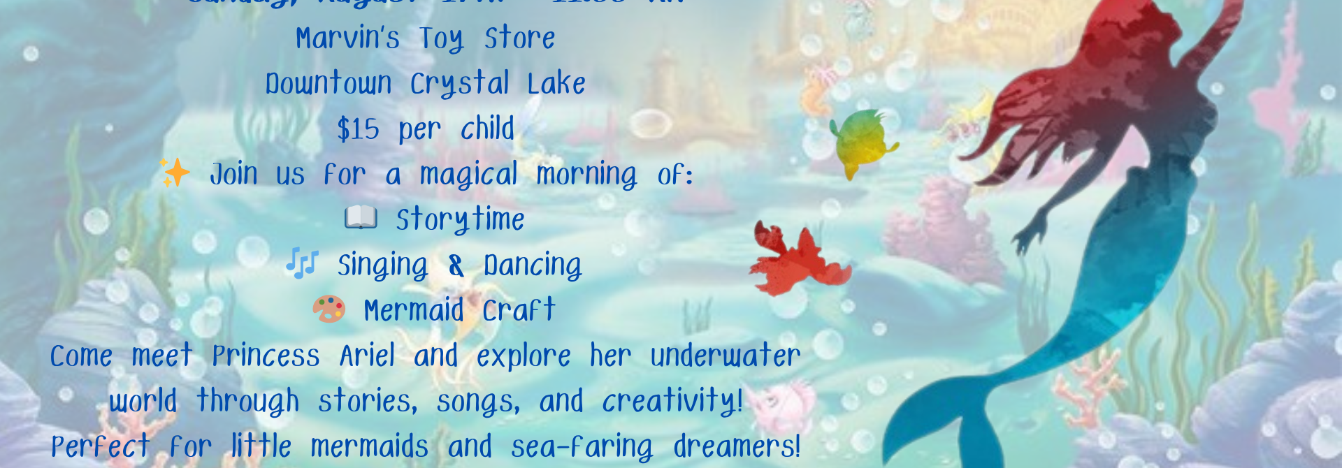 Under the Sea Storytime with Princess Ariel 8/17
