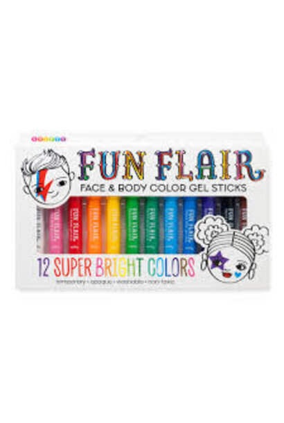 Fun Flair Face and Body Gel Sticks set of 12