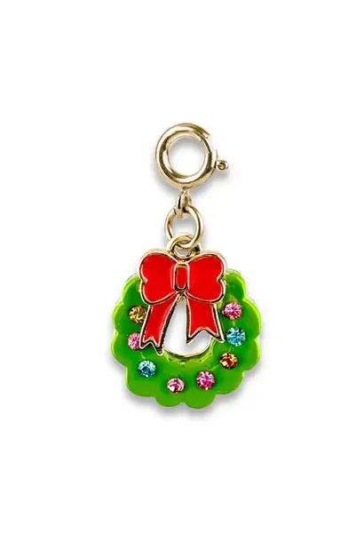 Gold Christmas Wreath Charm