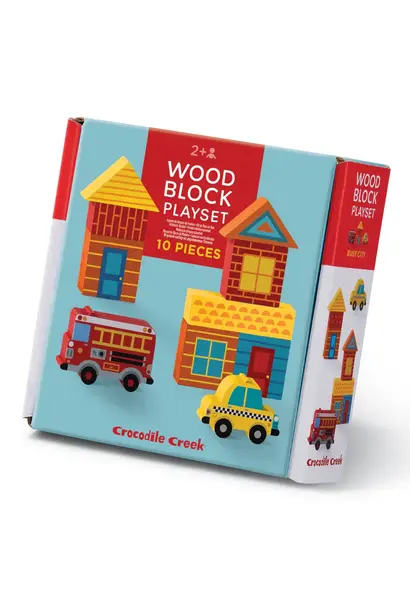 Build & Play Mini Wood Blocks Busy City 2+