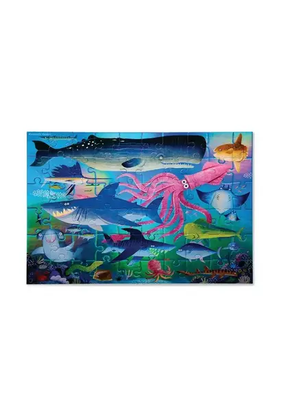 60-pc Holographic Puzzle/Shimmering Sharks