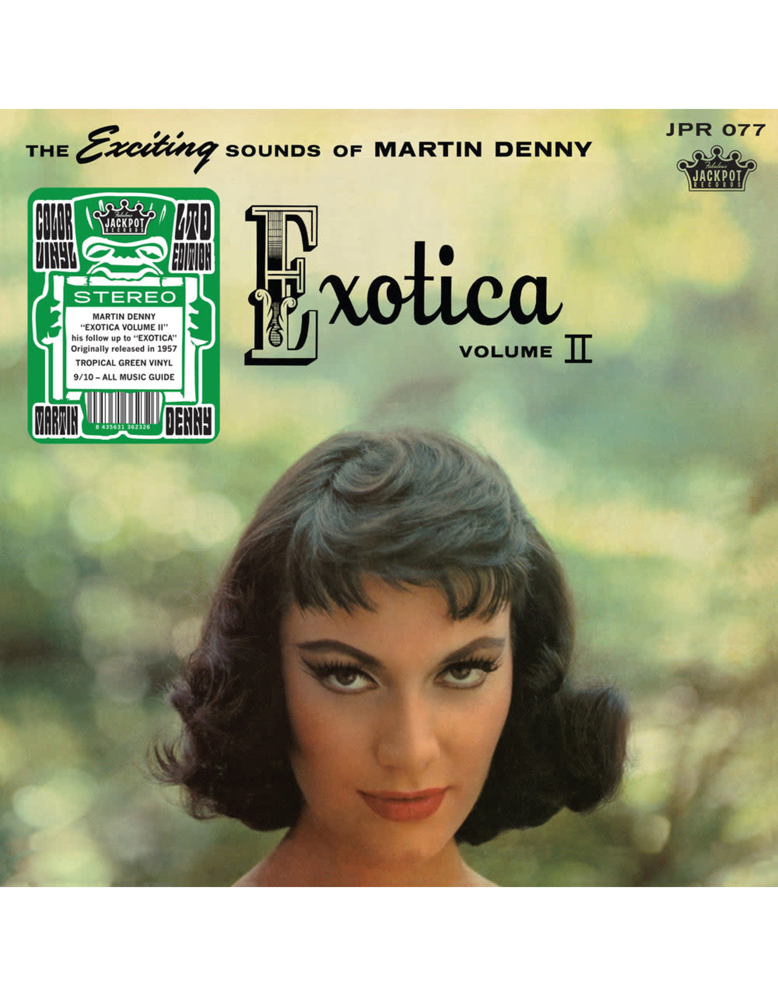 Jackpot Records Martin Denny - Exotica Vol. II - Tropical Green Color Vinyl LP