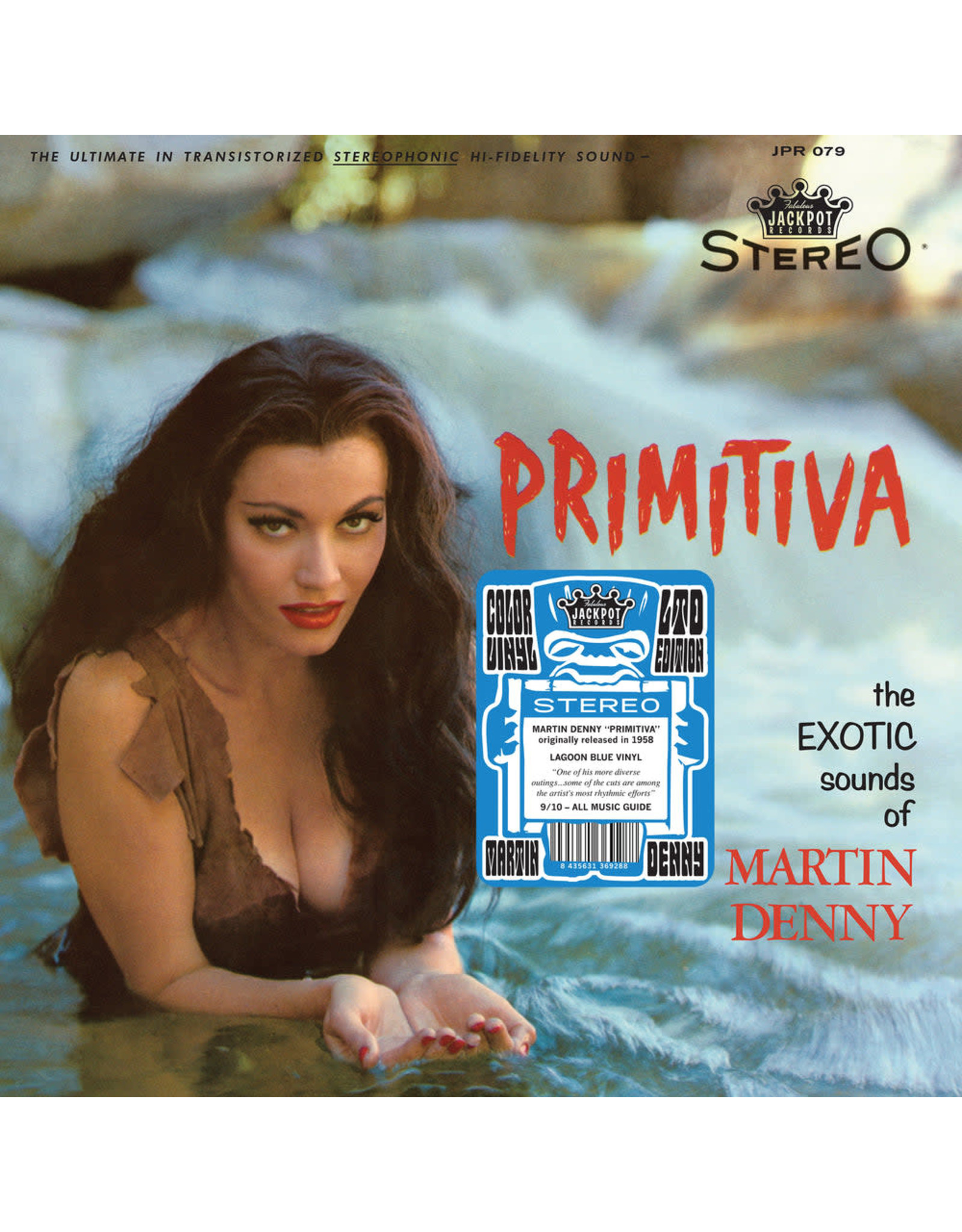 Jackpot Records Martin Denny - Primitiva - Lagoon Blue Color Vinyl LP