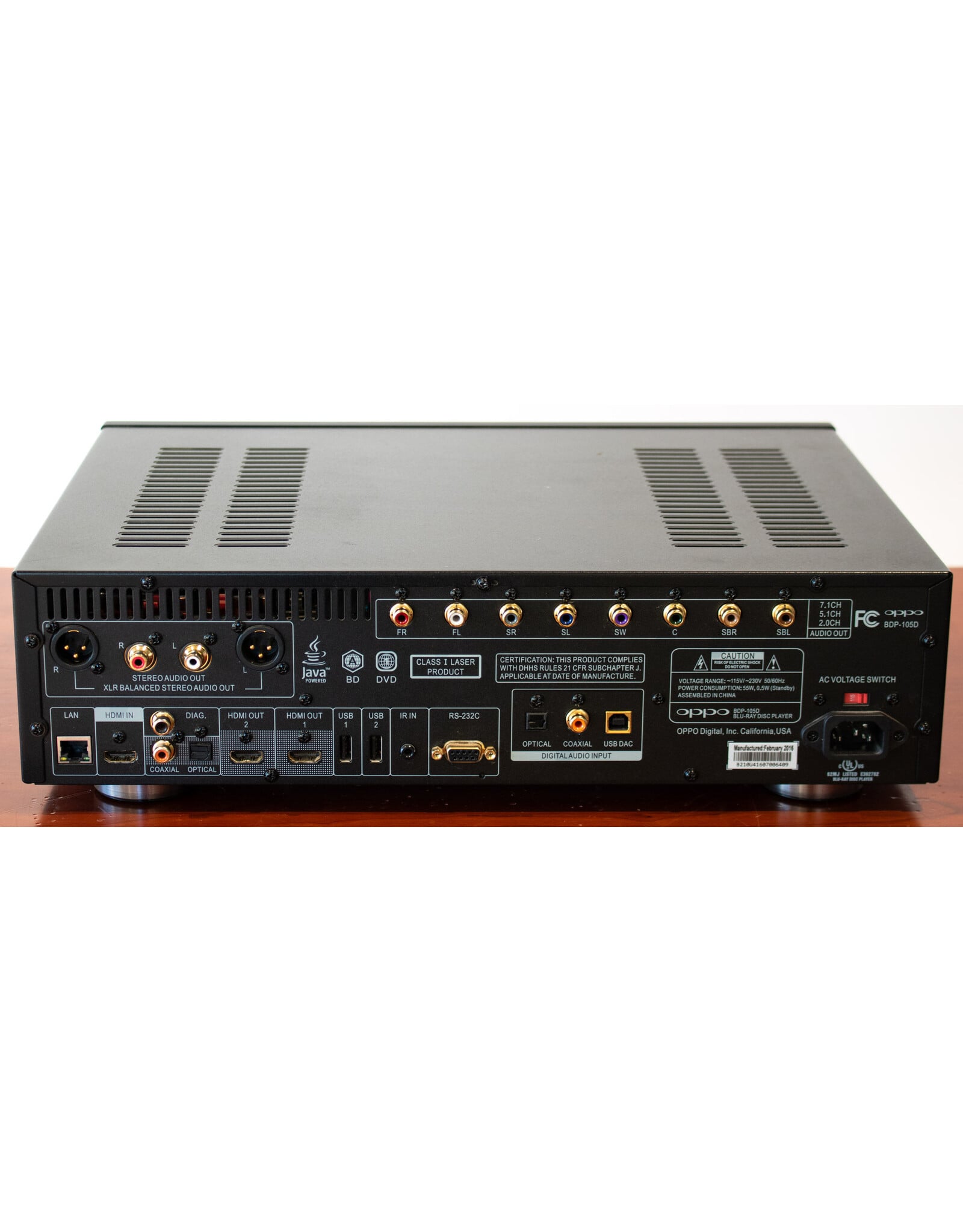 Oppo Oppo BDP-105D Darbee Edition Blu-Ray DVD CD Player DAC USED