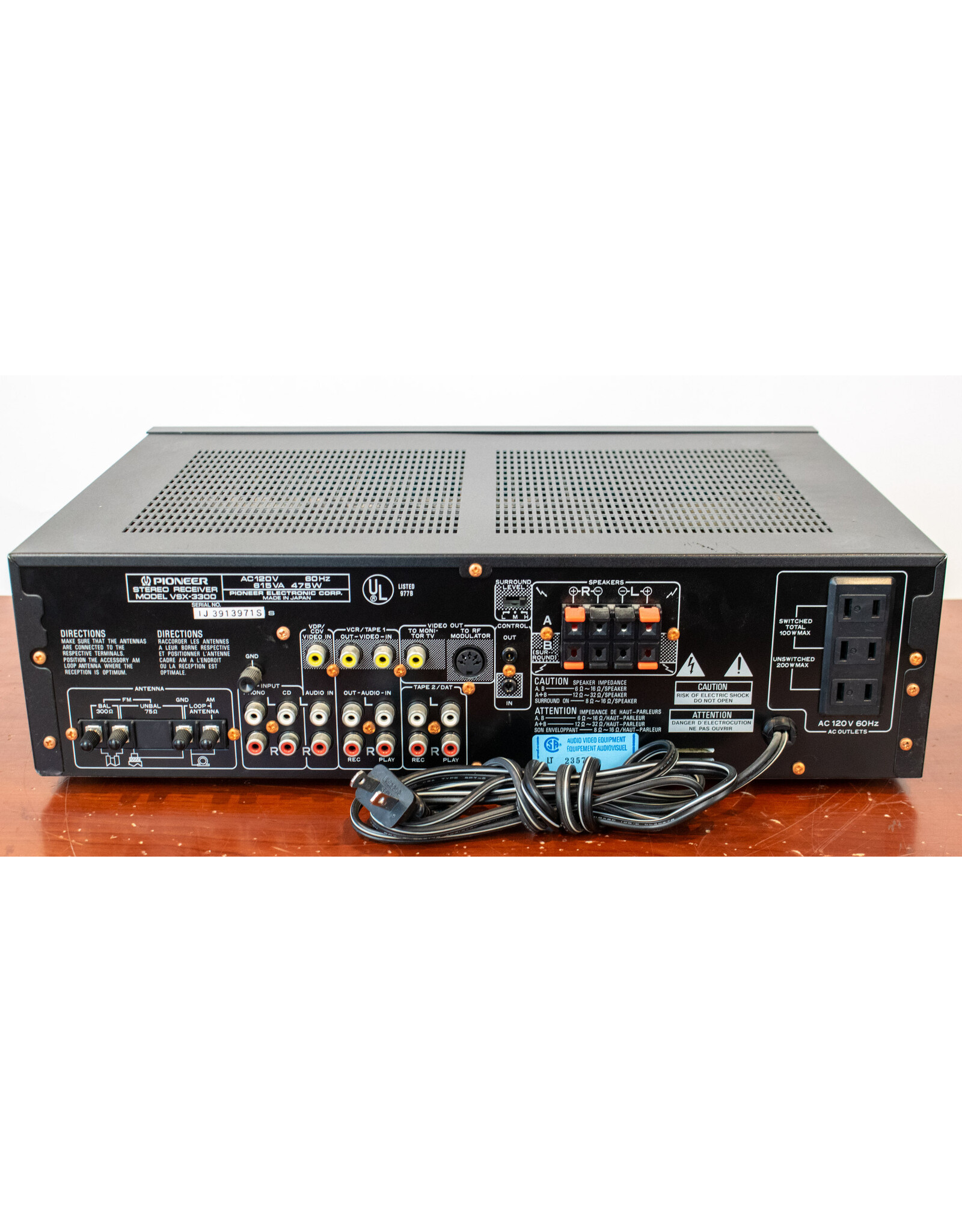Pioneer Pioneer VSX-3300 Receiver USED