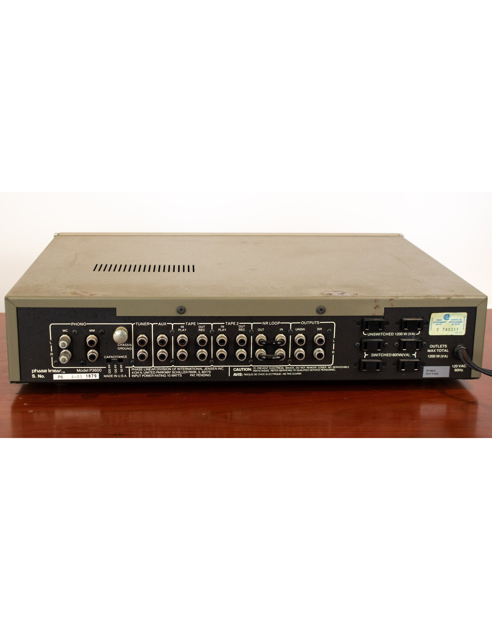 Phase Linear Phase Linear P3600 Preamp USED