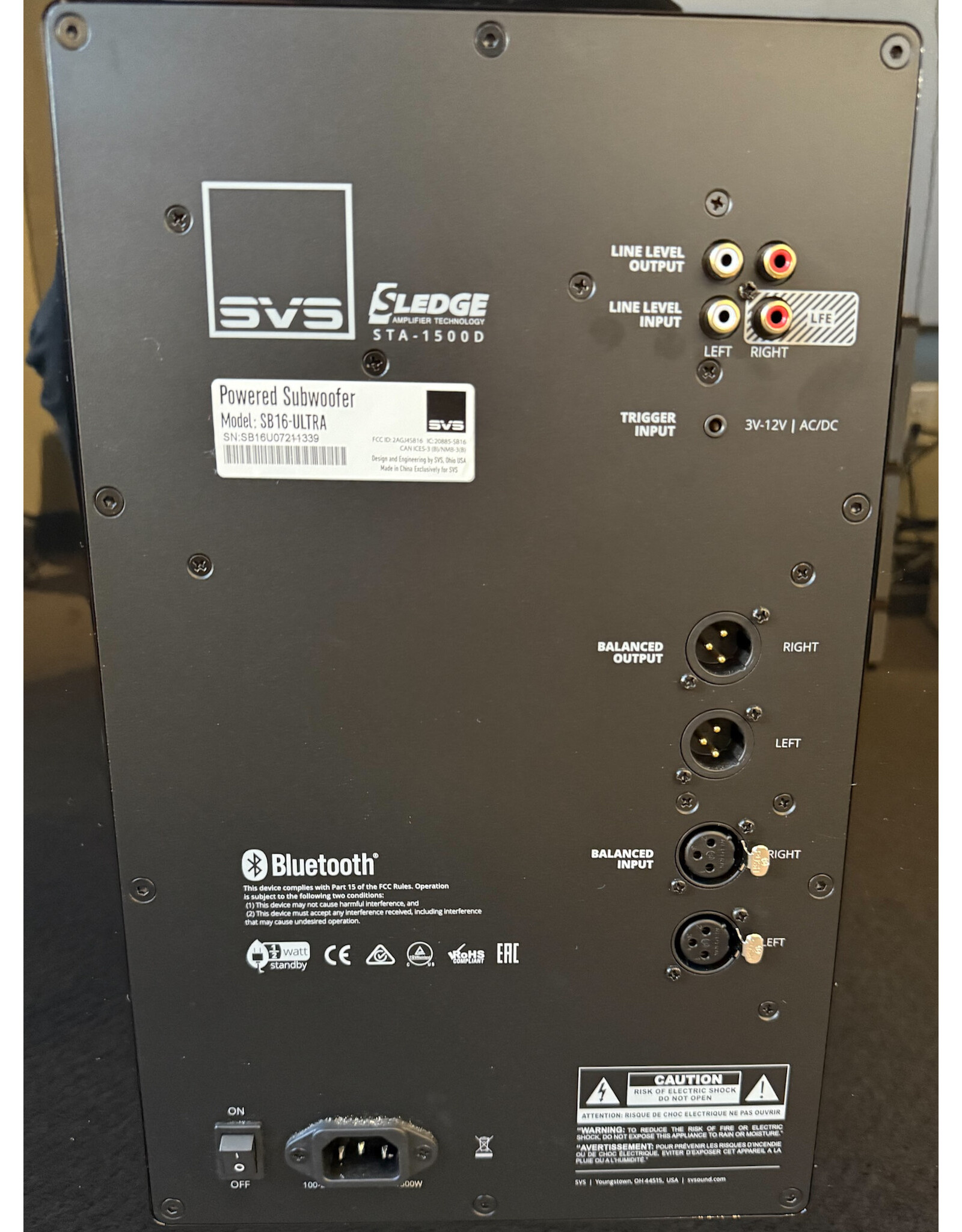 SVS SVS SB-16 Ultra Subwoofer USED