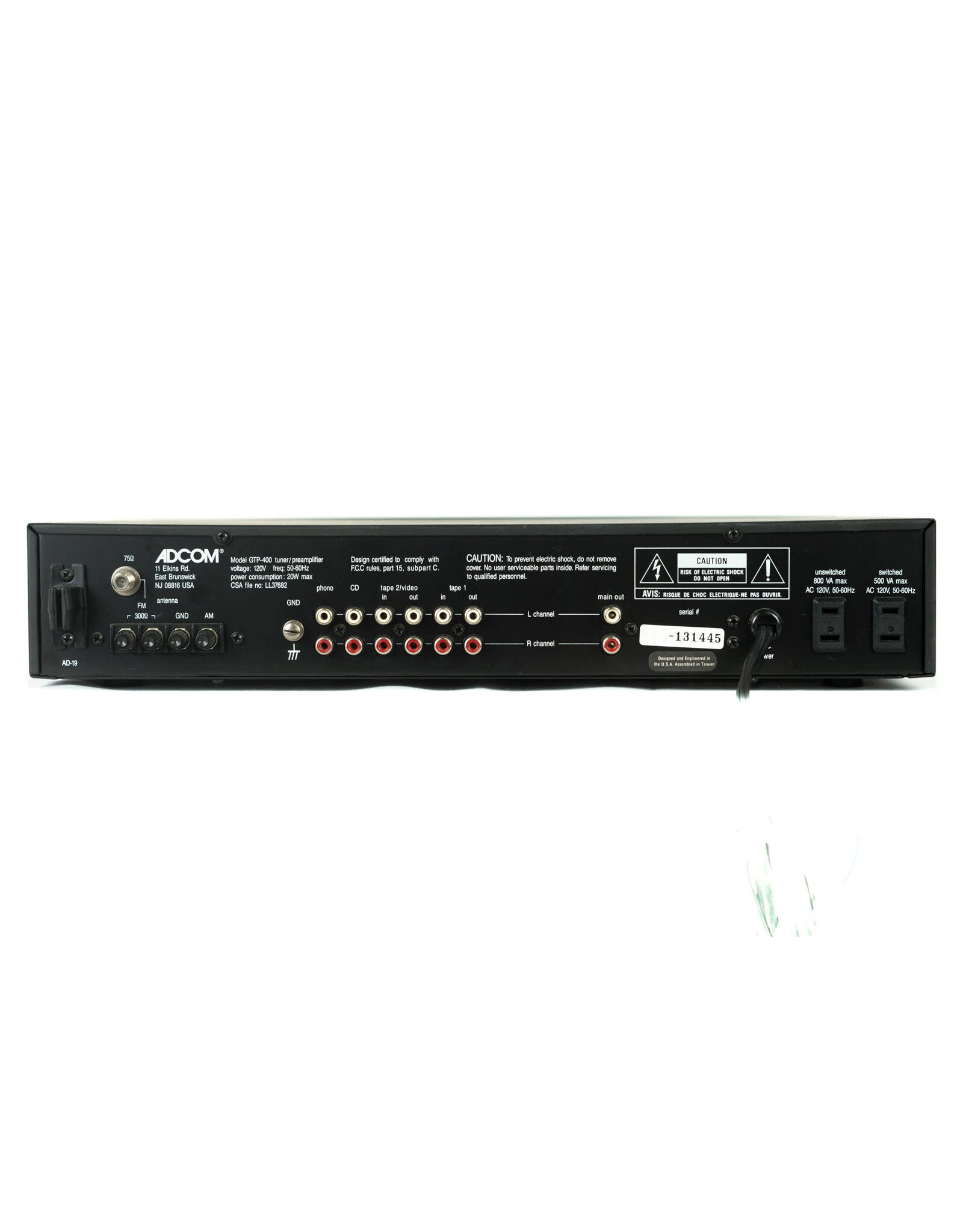 Adcom Adcom GTP-400 Preamp USED