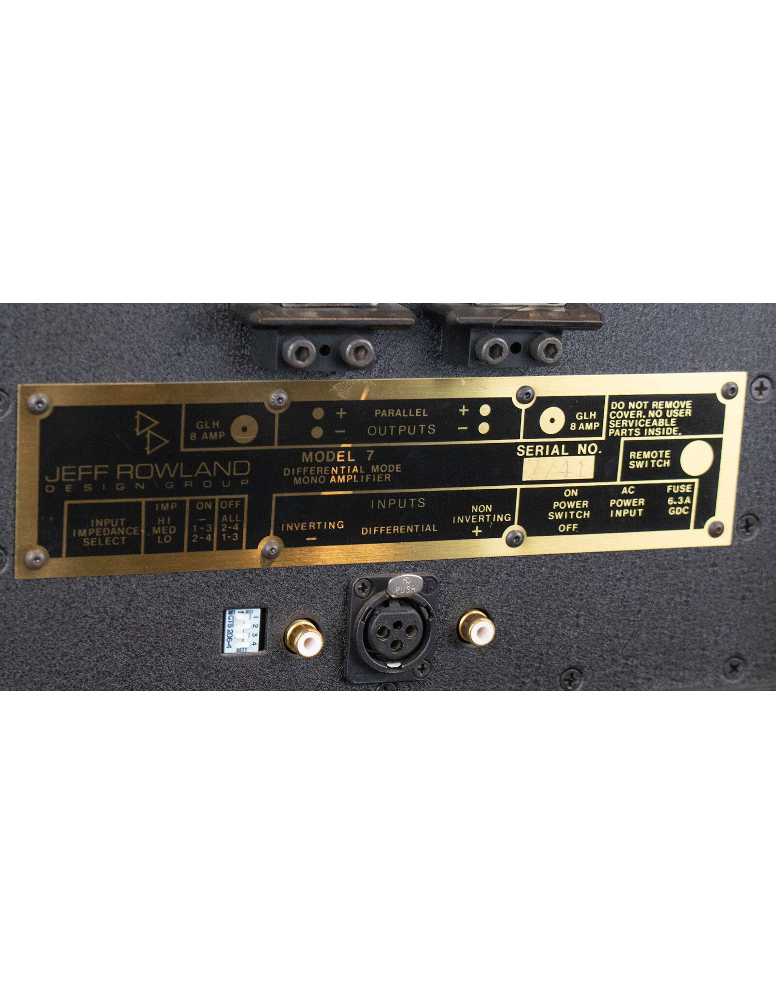 Jeff Rowland Jeff Rowland Model 7 Monoblock Power Amps USED