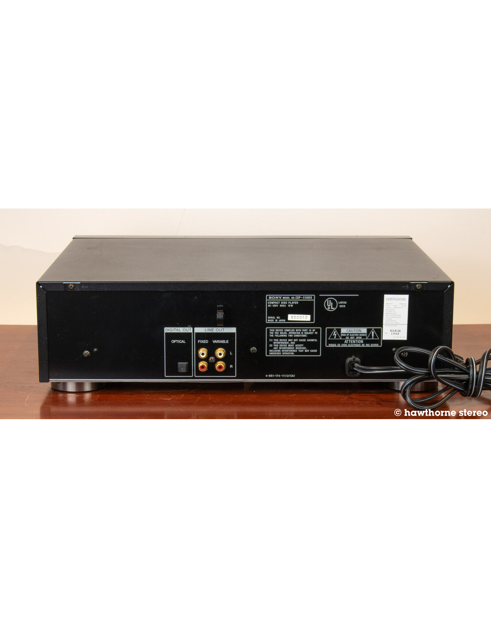 Sony Sony CDP-C69ES 5-Disc CD Player USED