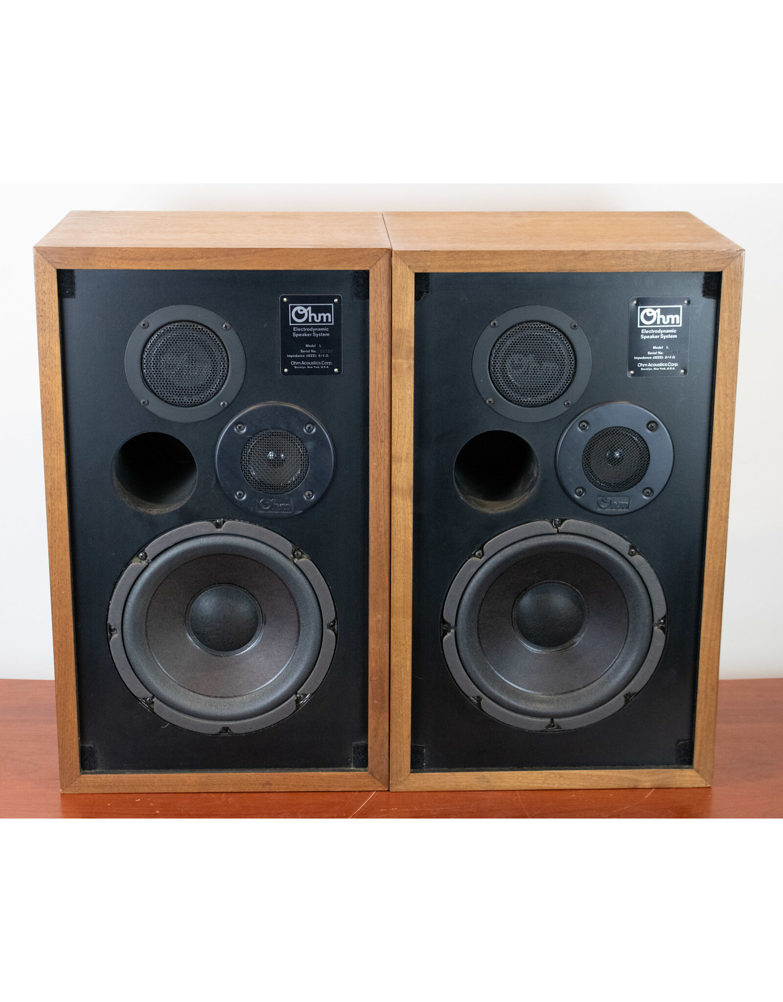 Ohm Ohm Model L Bookshelf Speakers USED