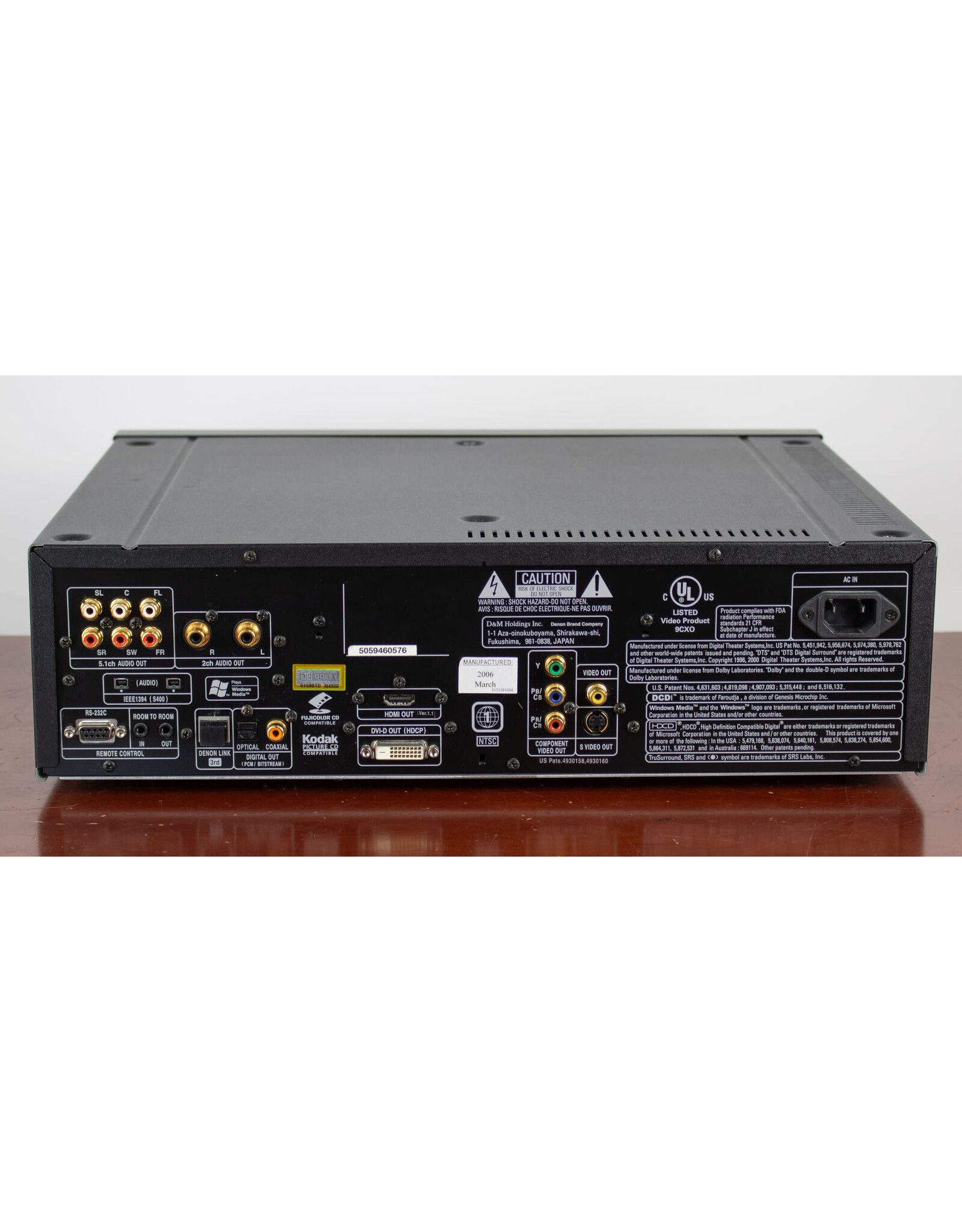 Denon Denon DVD-3910 DVD SACD CD Player USED