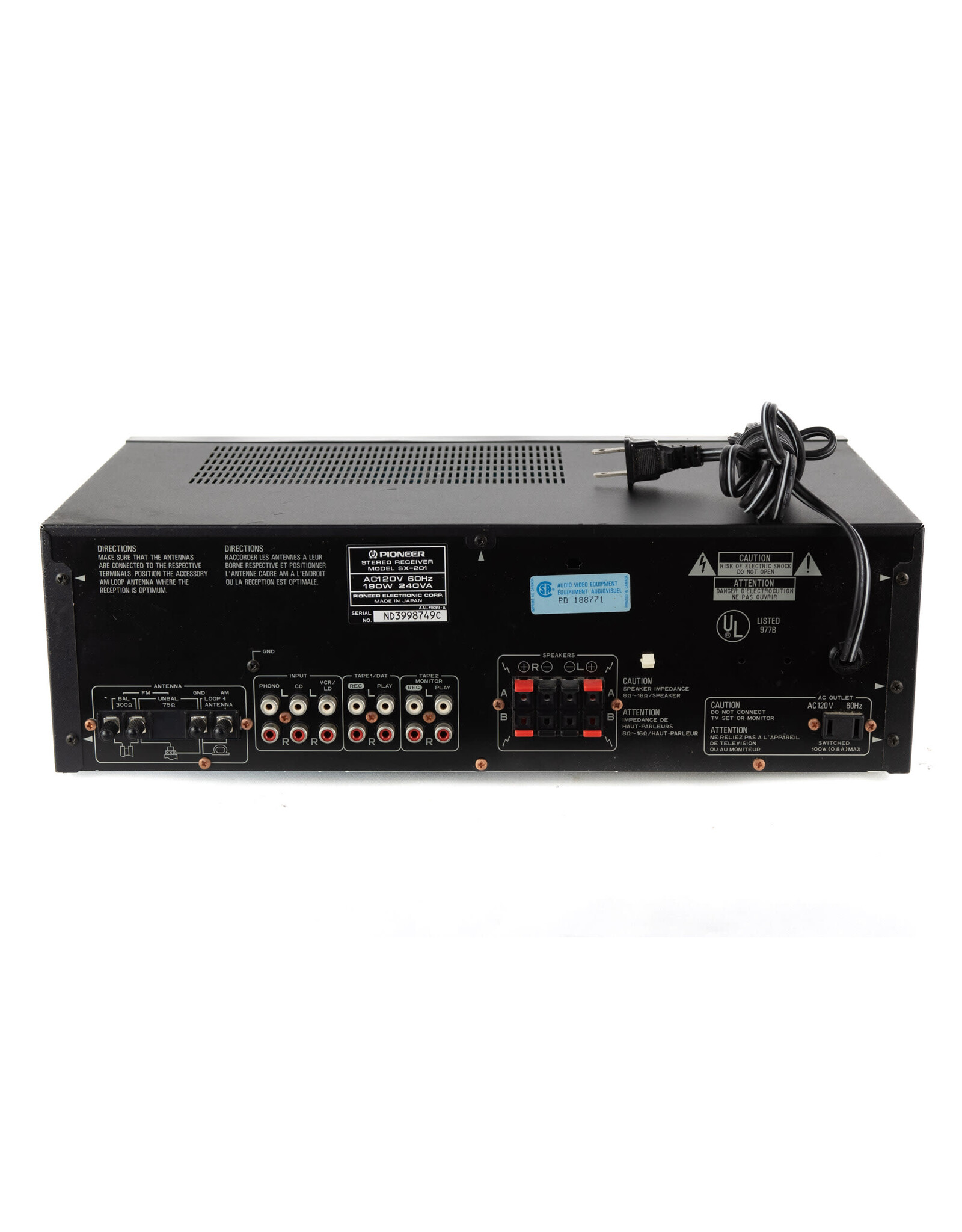 Pioneer Pioneer SX-201 Receiver USED