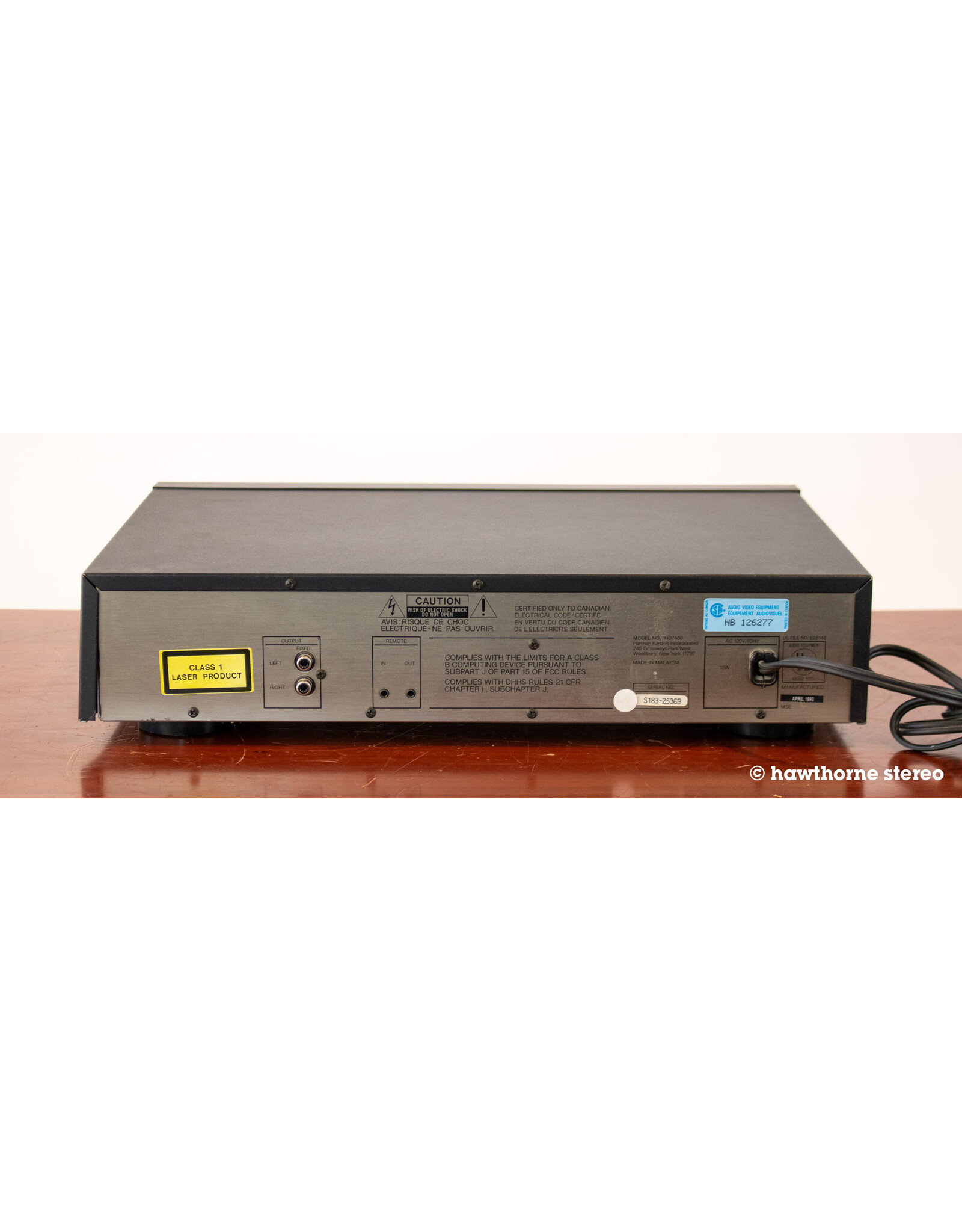 Harman/Kardon Harman/Kardon HD7450 CD Player USED