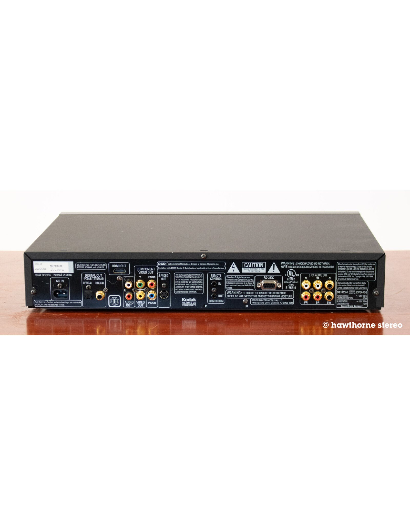 Denon Denon DVD-758 DVD CD Player USED