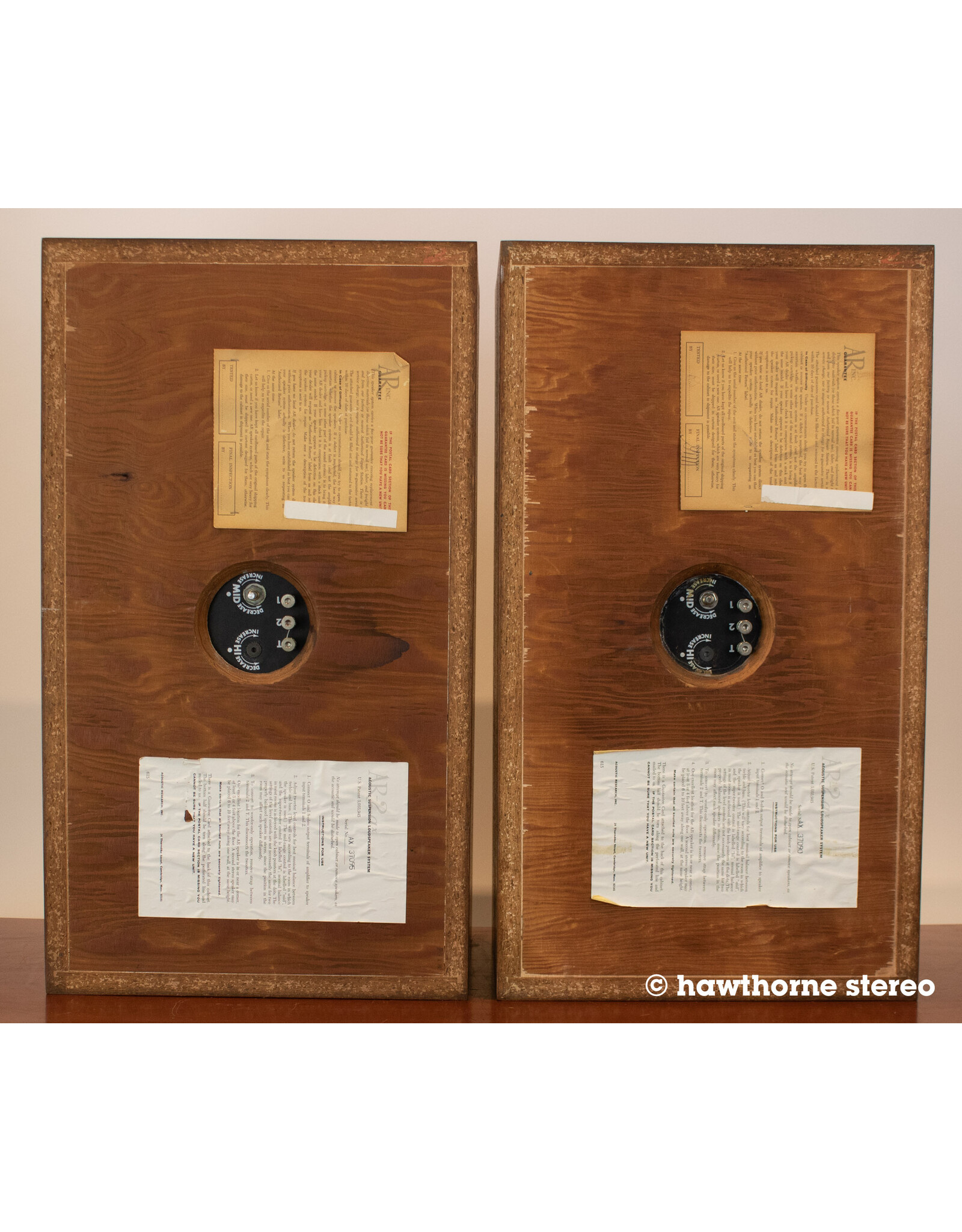 AR AR 2ax Bookshelf Speakers USED