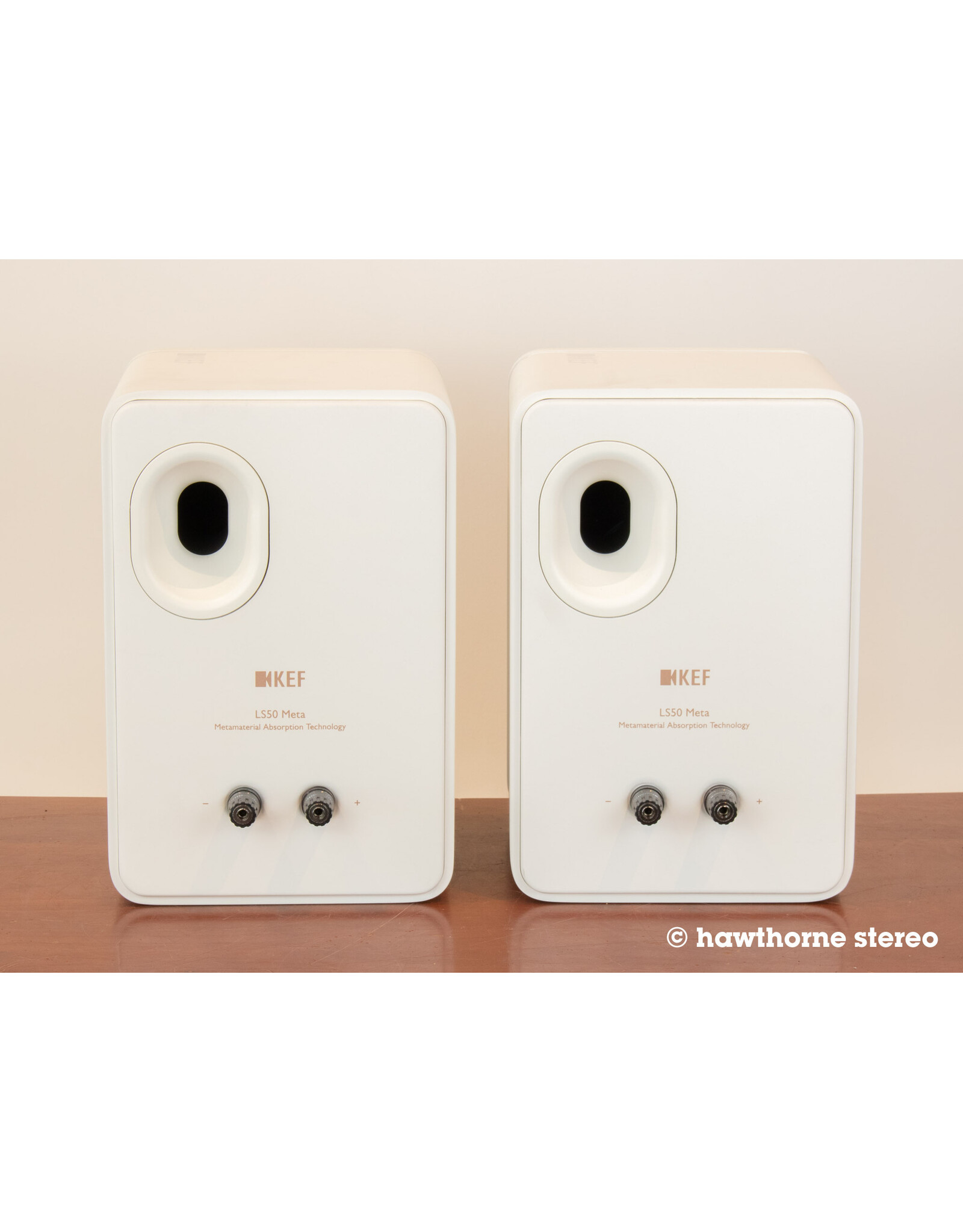 KEF KEF LS50 Meta Mineral White Bookshelf Speakers USED