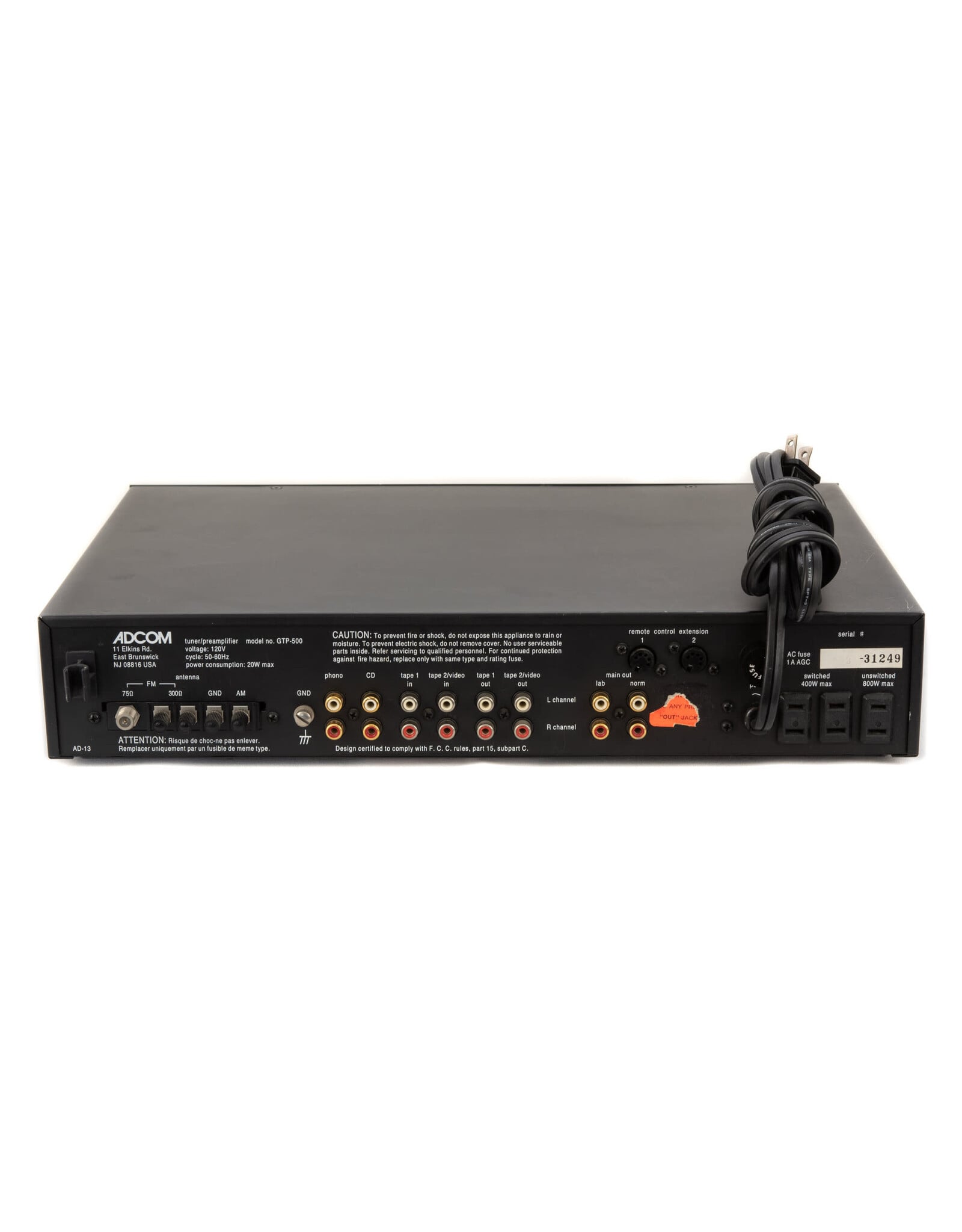 Adcom Adcom GTP-500 Tuner Preamp USED