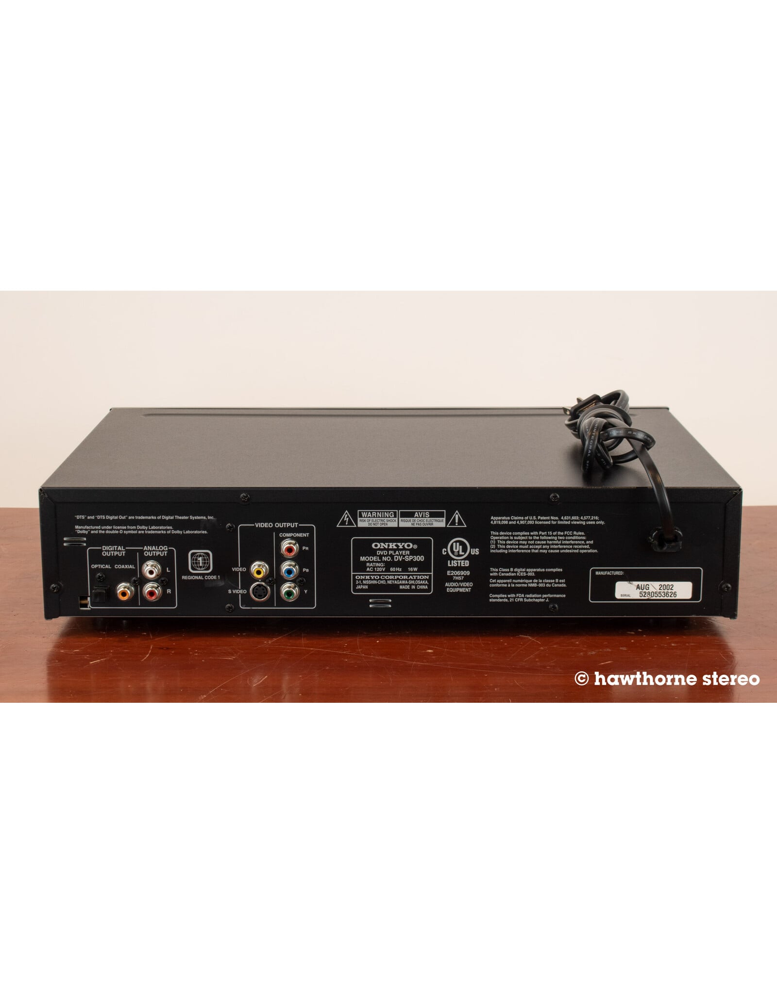 Onkyo Onkyo DV-SP300 DVD CD Player USED
