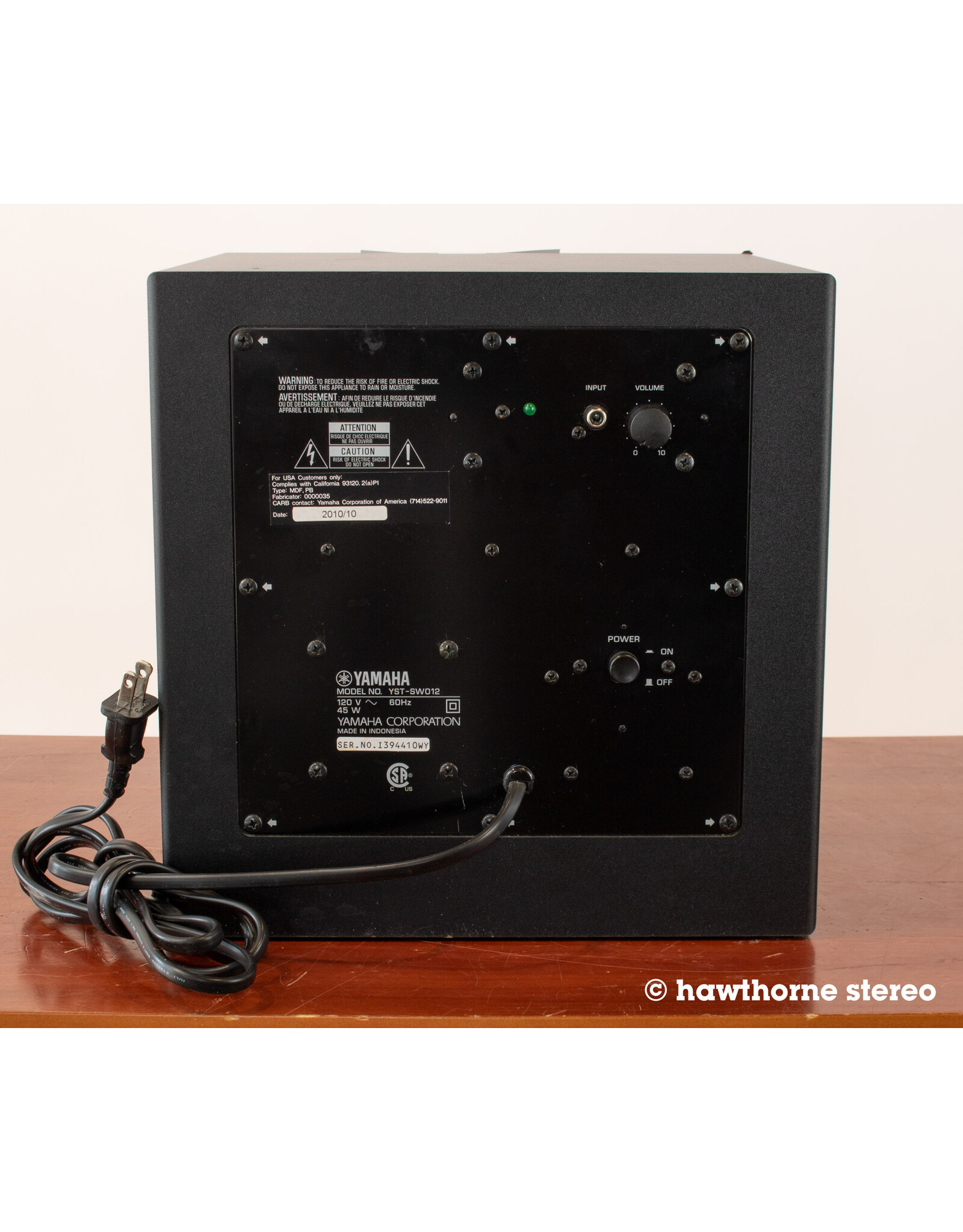 Yamaha Yamaha YST-SW012 Subwoofer USED