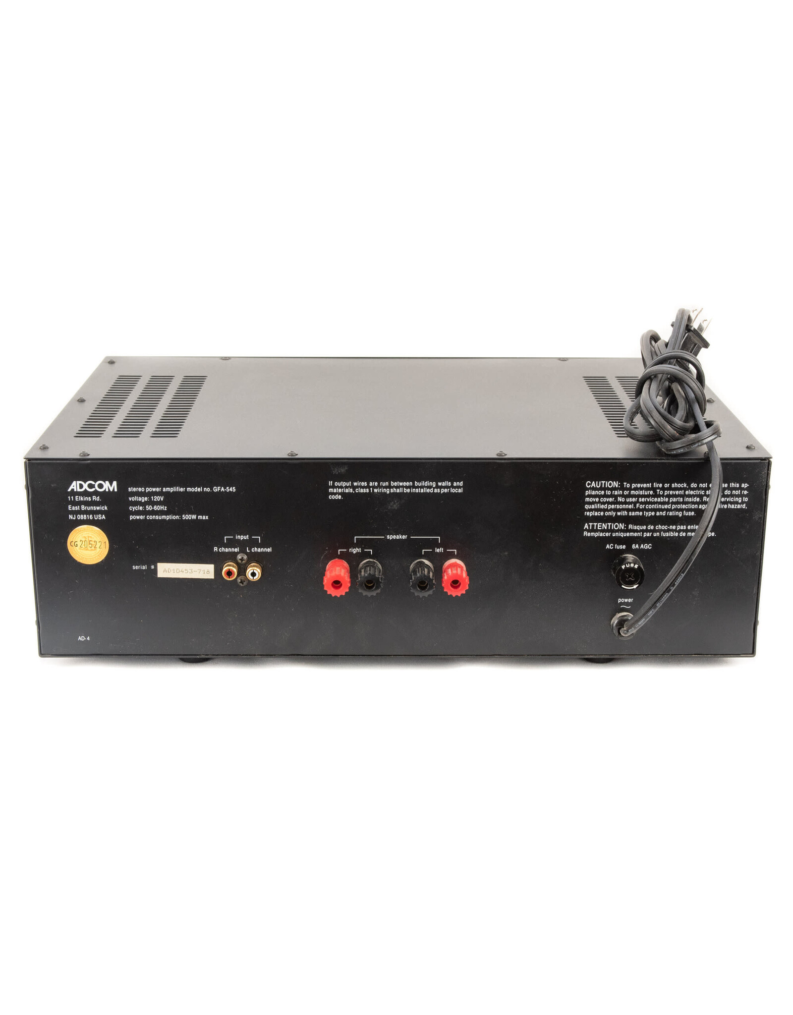 Adcom Adcom GFA-545 Power Amp USED
