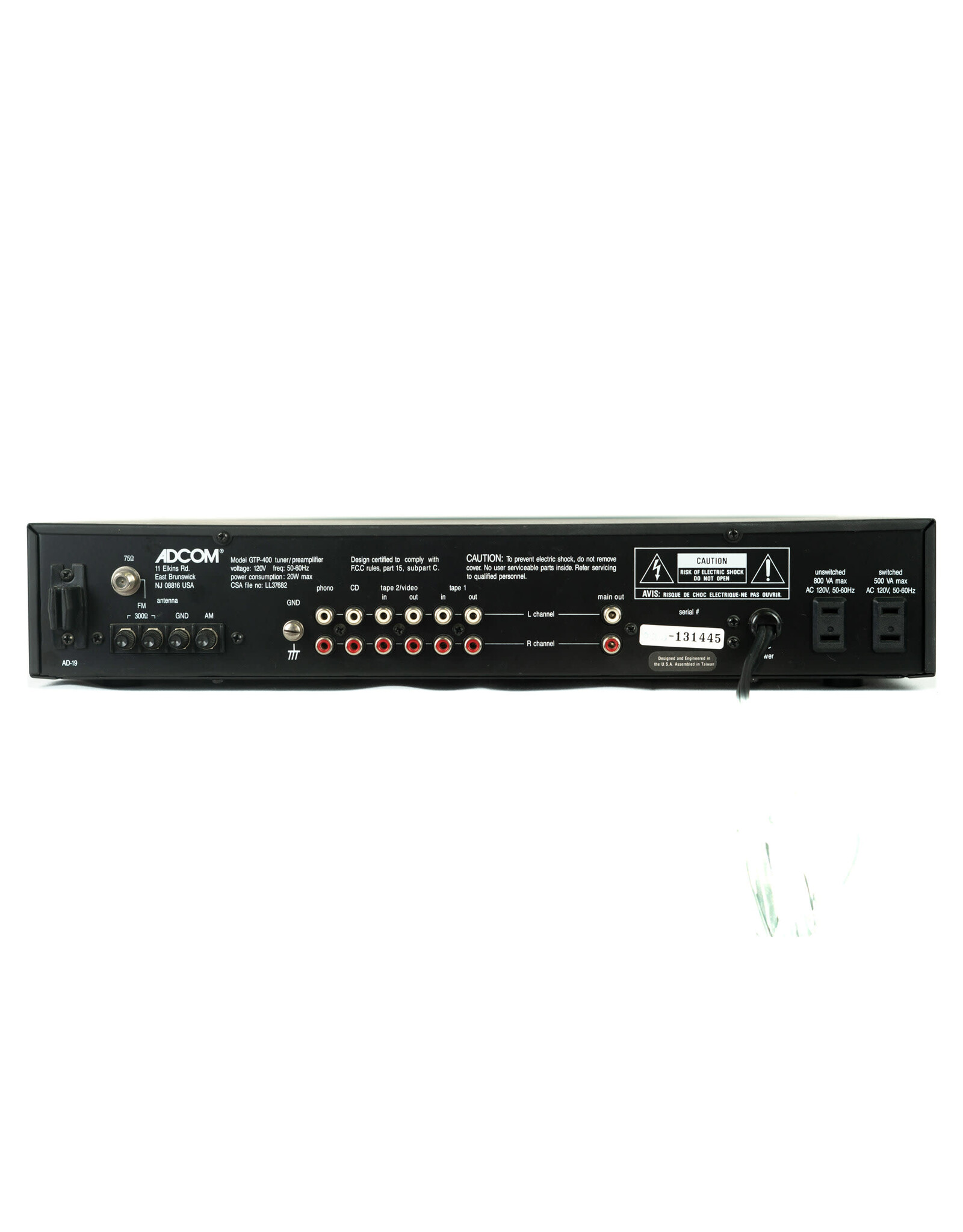 Adcom Adcom GTP-400 Tuner Preamp USED