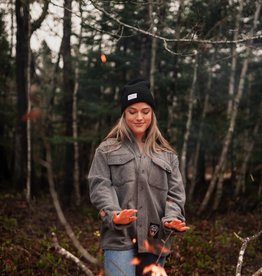 Country Liberty CL Heather grey button up fleece